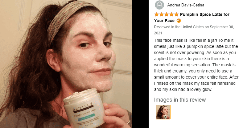 Drmtlgy Pumpkin Enzyme Mask reviews