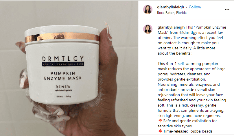 Drmtlgy Pumpkin Enzyme Mask review